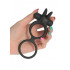 Anello Fallico Vibrante Timeless Dual Ring Nero 3,5 cm. - 4