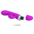 Vibratore rabbit in silicone viola con setole stimola clitoride 18,8 x 3,5 cm. - 5