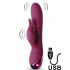 Vibratore Rabbit con Stimolatore Clitoride BROLE Rosso USB 18,5 cm - 5