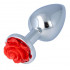 Plug Anale N.26 con Rosa Taglia M 8,3 x 3,4 cm - 0