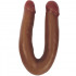 Dildo Doppio Anale e Vaginale Color Cioccolato 33 x 3,5 cm - 0