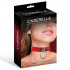 Collare in Ecopelle Rossa con Anello - 1