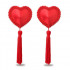 Copricapezzoli Rossi a Forma di Cuore - 0