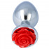 Plug Anale N.26 con Rosa Taglia M 8,3 x 3,4 cm - 2