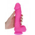 Fallo Realistico Morbido e Flessibile Real Safe Berry in Puro Silicone Rosa 23,4 x 4,8 cm. - 0