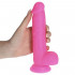 Fallo Realistico Morbido e Flessibile in Puro Silicone Rosa 21 X 4,3 cm. - 1