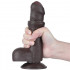 Dildo Realistico Lovetoy Dual Sensity con Pelle Scorrevole e Ventosa Nero 16 x 3,5 cm. - 0