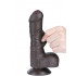 Dildo Realistico Lovetoy Dual Sensity con Pelle Scorrevole e Ventosa Nero 16 x 3,5 cm. - 10