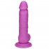 Fallo Realistico Morbido e Flessibile Real Safe Berry in Puro Silicone Viola 19 x 3,7 cm. - 3