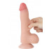 Dildo Realistico Lovetoy Dual Sensity con Pelle Scorrevole e Ventosa 17 x 3,8 cm. - 0