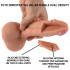 Fallo ultra realistico in silicone Dual Density color carne con ventosa 18,5 x 4 cm. Vitor - 9