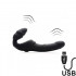 Fallo Indossabile Black in Silicone con Doppia Stimolazione - 0