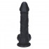 Fallo Realistico Morbido e Flessibile Real Safe Berry in Puro Silicone Nero 23,4 x 4,8 cm. - 5