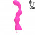 Vibratore Punto G George in Silicone Flessibile 20 x 3 cm. Rosa Ricaricabile - 1