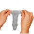 Guaina Fallica Trasparente Timeless con Setole e Rilievi Stimolanti - 1