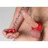 Sport Fucker Anello per Pene e Testicoli Elastico - Rosso - 1