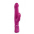 Vibratore Rabbit In Silicone Rosa Con Pulsazione E Spinta 20 x 4,5 cm. - 0