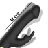 Vibratore Rabbit Rotante Nero Con Stimolatore Clitoride 22 x 3,2 cm - 2