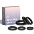 Cockring Set di 6 Anelli in Silicone Nero - 1