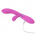 Vibratore Rabbit Jingle Fiesta in Silicone 20 x 3,5 cm. Rosa Ricaricabile - 2