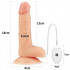 Fallo vibrante realistico con testicoli indossabile per donna 18 x 3,6 cm  - 1