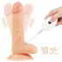 Fallo vibrante realistico con testicoli indossabile per donna 18 x 3,6 cm  - 2
