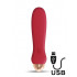 Vibratore Luxo in Silicone 11,5 x 3 cm.Ricaricabile USB Rosso - 0