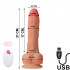 Vibratore Realistico con Spinta in Silicone 20 x 4 cm. con Telecomando Wireless Master Huck  - 1