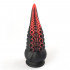 Dildo Anale Tentacolo di Piovra Gigante in Silicone 21,5 x 8 cm. Rosso e Nero - 1