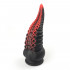 Dildo Anale Tentacolo di Piovra Gigante in Silicone 21,5 x 8 cm. Rosso e Nero - 0