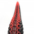 Dildo Anale Tentacolo di Piovra Gigante in Silicone 21,5 x 8 cm. Rosso e Nero - 2