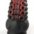 Dildo Anale Tentacolo di Piovra Gigante in Silicone 21,5 x 8 cm. Rosso e Nero - 3