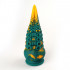 Dildo Anale Tentacolo di Piovra Gigante in Silicone 21,5 x 8 cm. Giallo e Verde - 2