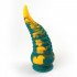 Dildo Anale Tentacolo di Piovra Gigante in Silicone 21,5 x 8 cm. Giallo e Verde - 1