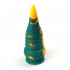 Dildo Anale Tentacolo di Piovra Gigante in Silicone 21,5 x 8 cm. Giallo e Verde - 5