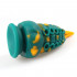 Dildo Anale Tentacolo di Piovra Gigante in Silicone 21,5 x 8 cm. Giallo e Verde - 7