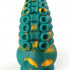 Dildo Anale Tentacolo di Piovra Gigante in Silicone 21,5 x 8 cm. Giallo e Verde - 3