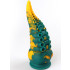Dildo Anale Tentacolo di Piovra Gigante in Silicone 21,5 x 8 cm. Giallo e Verde - 0
