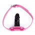 Bavaglio Fetish Regolabile Pink con Dildo 10 x 3,5 cm - 1