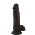 Fallo Realistico Morbido e Flessibile Real Safe Rod in Puro Silicone Nero 18,5 x 4 cm. - 1