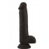 Fallo Realistico Morbido e Flessibile Real Safe Brush in Puro Silicone Nero 21 x 4,3 cm. - 1