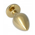 Omaggio Plug Anale Dorato con Gemma Rosa 8,3 x 3,4 cm  - 5