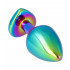 Plug Anale Multicolor con Pietra a Forma di Cuore 8,3 x 3,4 cm Taglia M - 3
