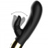 Vibratore Rabbit in Silicone con Lingua Lecca Clitoride 20 x 3,5 cm. Nero Ricaricabile - 1