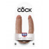 KING COCK - Fallo Doppio Pre Curvato Ultra Realistico 44 X 4,4 cm. - Alta Qualita MADE in USA - 0