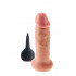 KING COCK 6 Fallo Ultra Realistico Eiaculante 18 x 4,8 cm. Flacone di Sperma incluso - 1