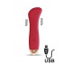 Vibratore Phana in Silicone 11,5 x 3 cm Ricaricabile con USB Rosso - 0