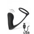 Plug Anale Vibrante con Anello per Testicoli 11x 5 cm - 0