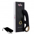 Vibratore Rabbit Riscaldante con Motore Doppio Ricaricabile USB in Silicone Nero 19 x 3,3 cm. - 2