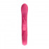 Vibratore Rabbit Riscaldante con Motore Doppio Ricaricabile USB in Silicone Rosa 19 x 3,3 cm. - 1